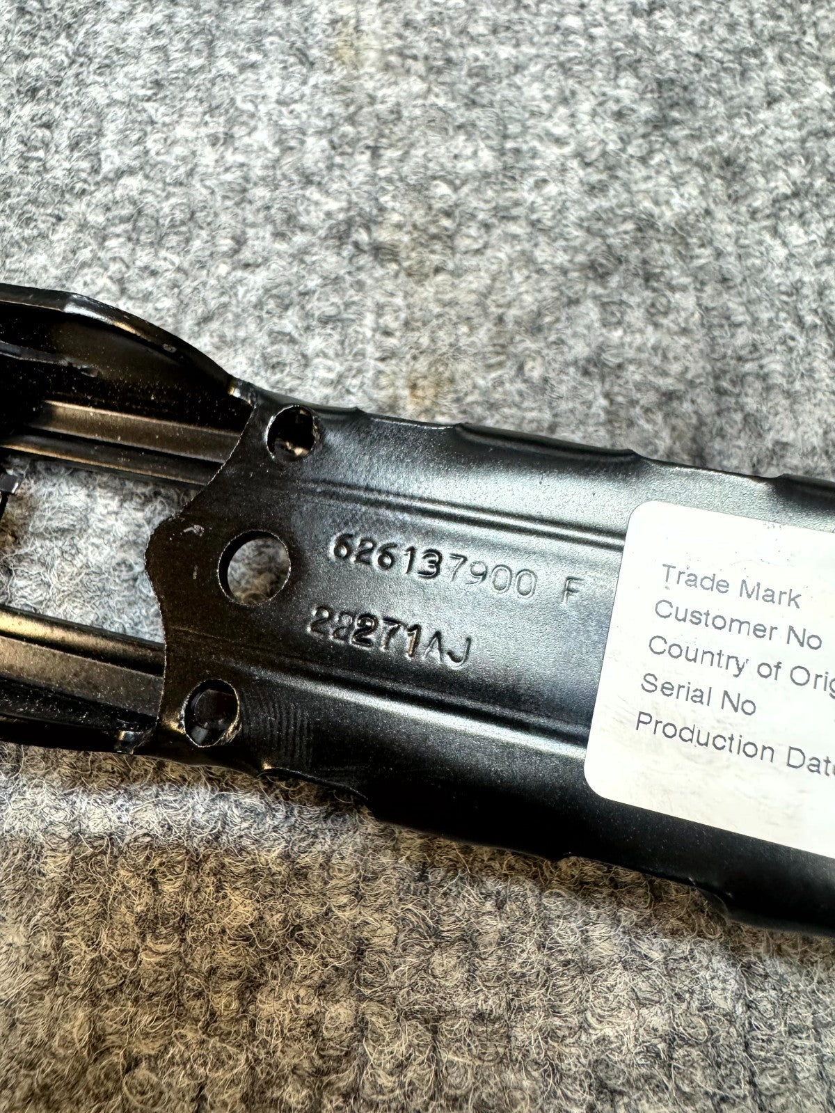 17-23 TESLA MODEL 3 FRONT LEFT/RIGHT SEAT BELT HEIGHT ADJUSTER OEM, 1068130-01-B
