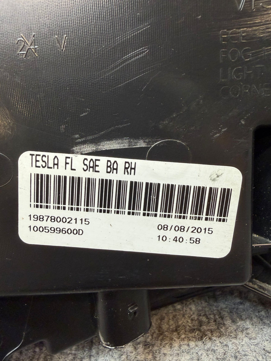 2012-2020 Tesla Model S RIGHT Passenger Front Fog Light Fascia Lamp