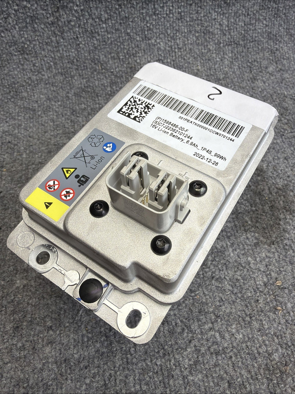 2017-2025 Tesla Model 3 Y S X 16V Li Ion Battery Assembly 1598486-00-F
