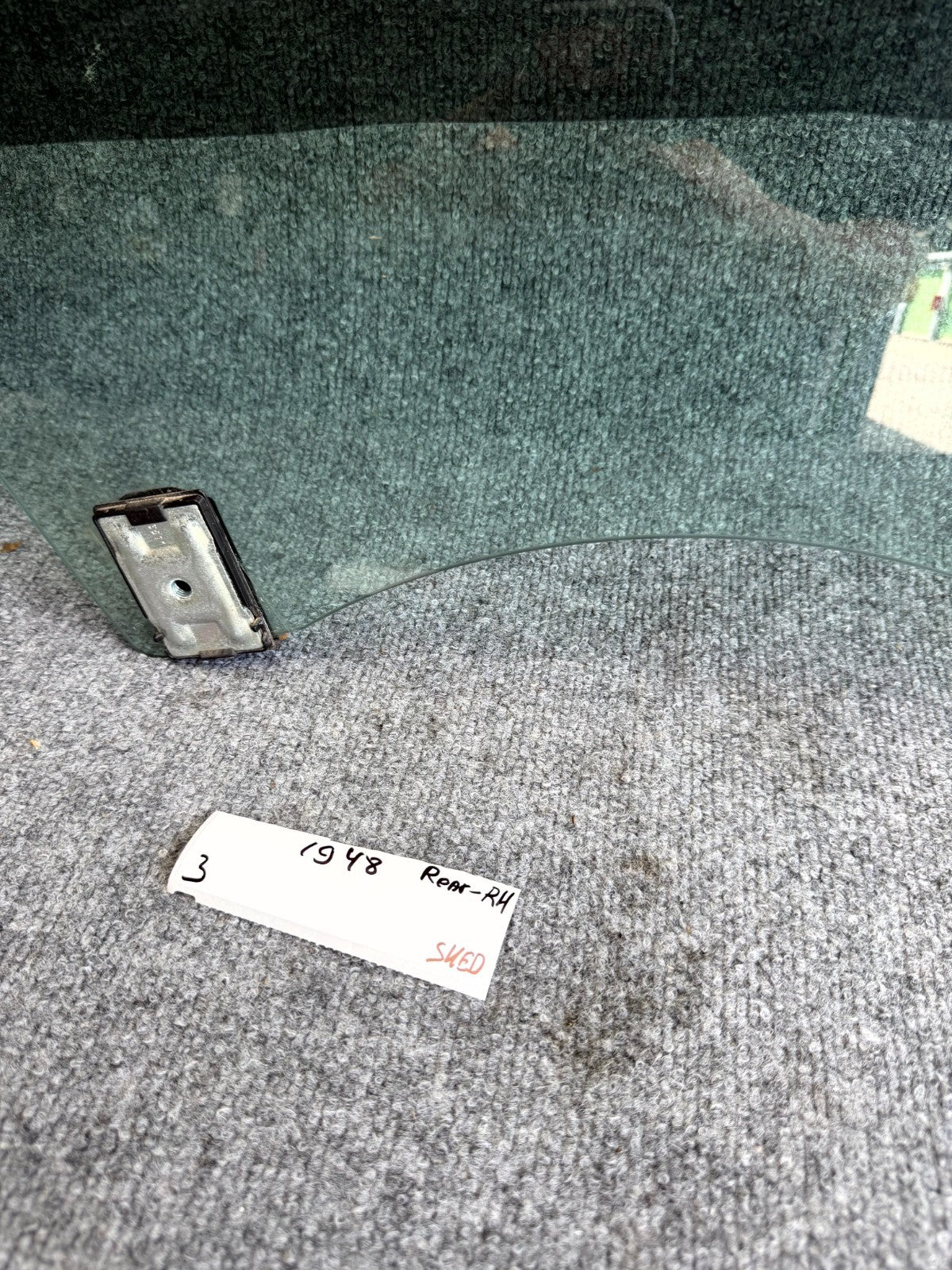 2017-2023 TESLA MODEL 3 REAR RIGHT DOOR SHELL PANEL WINDOW GLASS OEM, 43R-004529