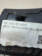 2016-2020 Tesla Model X Rear Passenger Side Door Sill Cover Assy 1050375-00-D