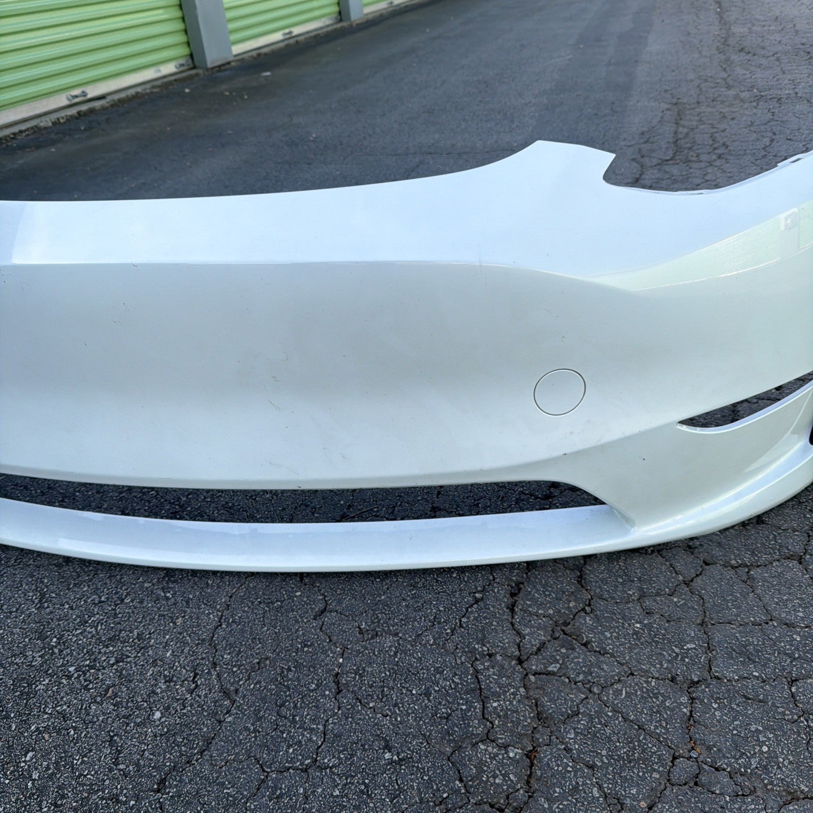 2024-2025 Tesla Model Y oem Front Bumper Cover & Tow Cap White