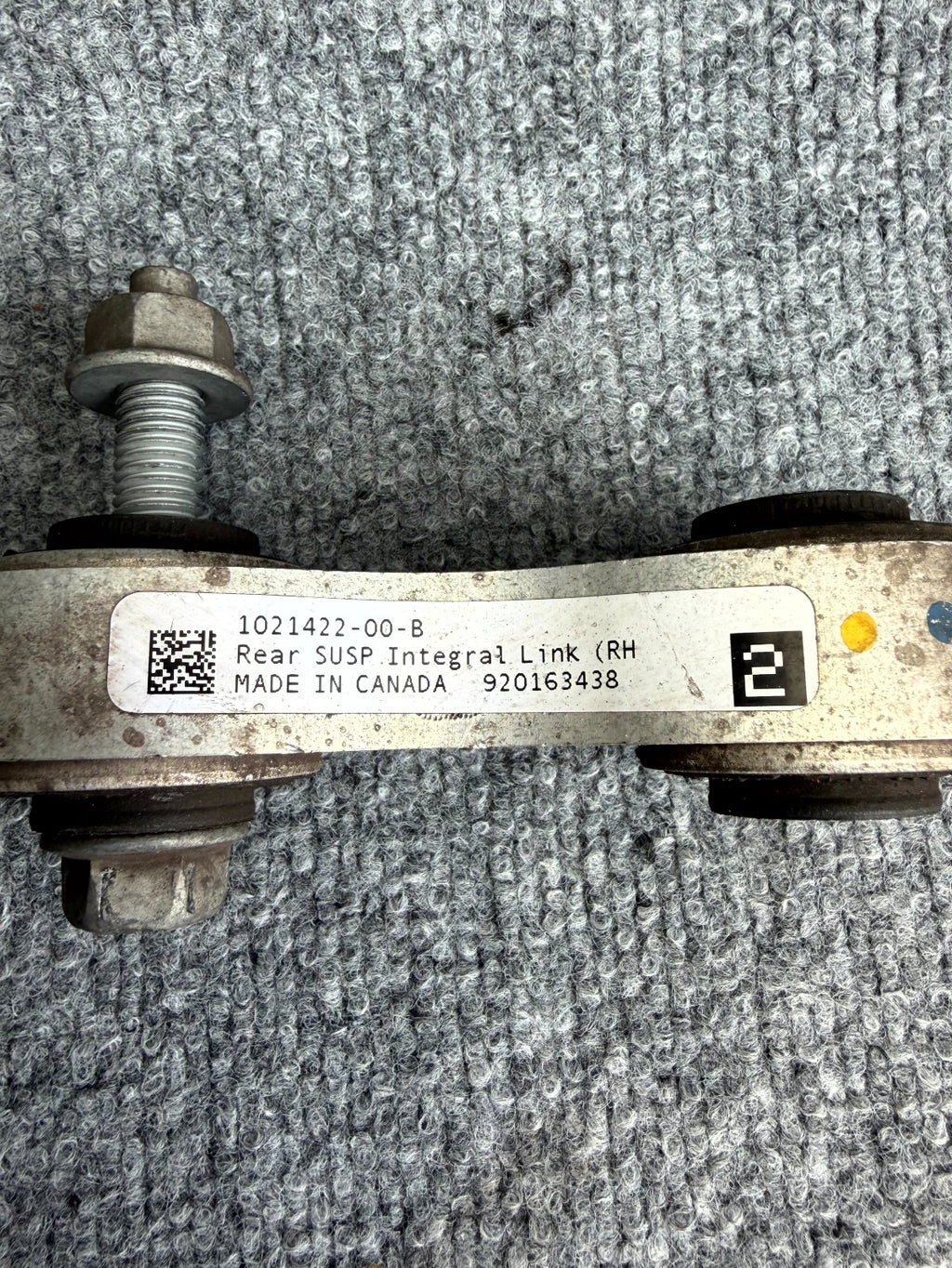 12-20 TESLA MODEL S REAR RIGHT SUSPENSION WISHBONE INTEGRAL LINK OEM, 102142200B