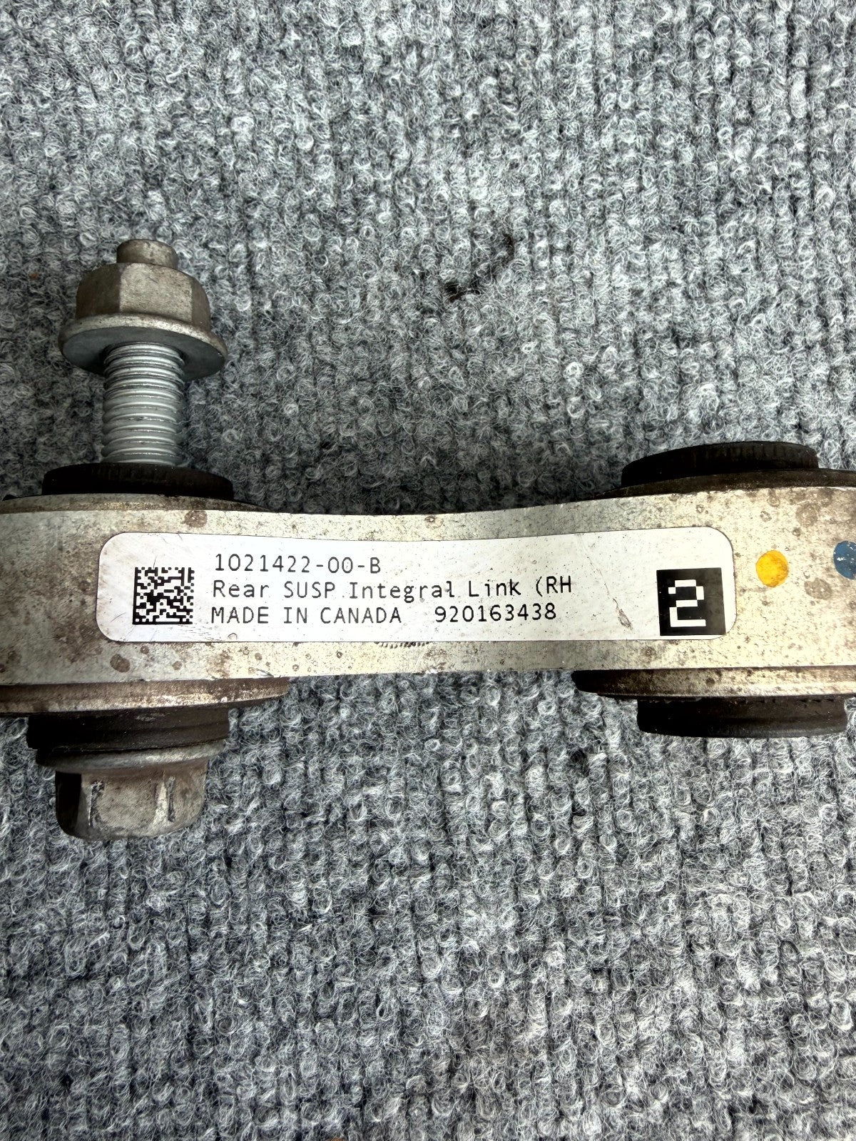 12-20 TESLA MODEL S REAR RIGHT SUSPENSION WISHBONE INTEGRAL LINK OEM, 102142200B