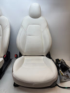 2017-2023 TESLA MODEL Y FRONT & REAR SET OF SEATS ASSY WHITE