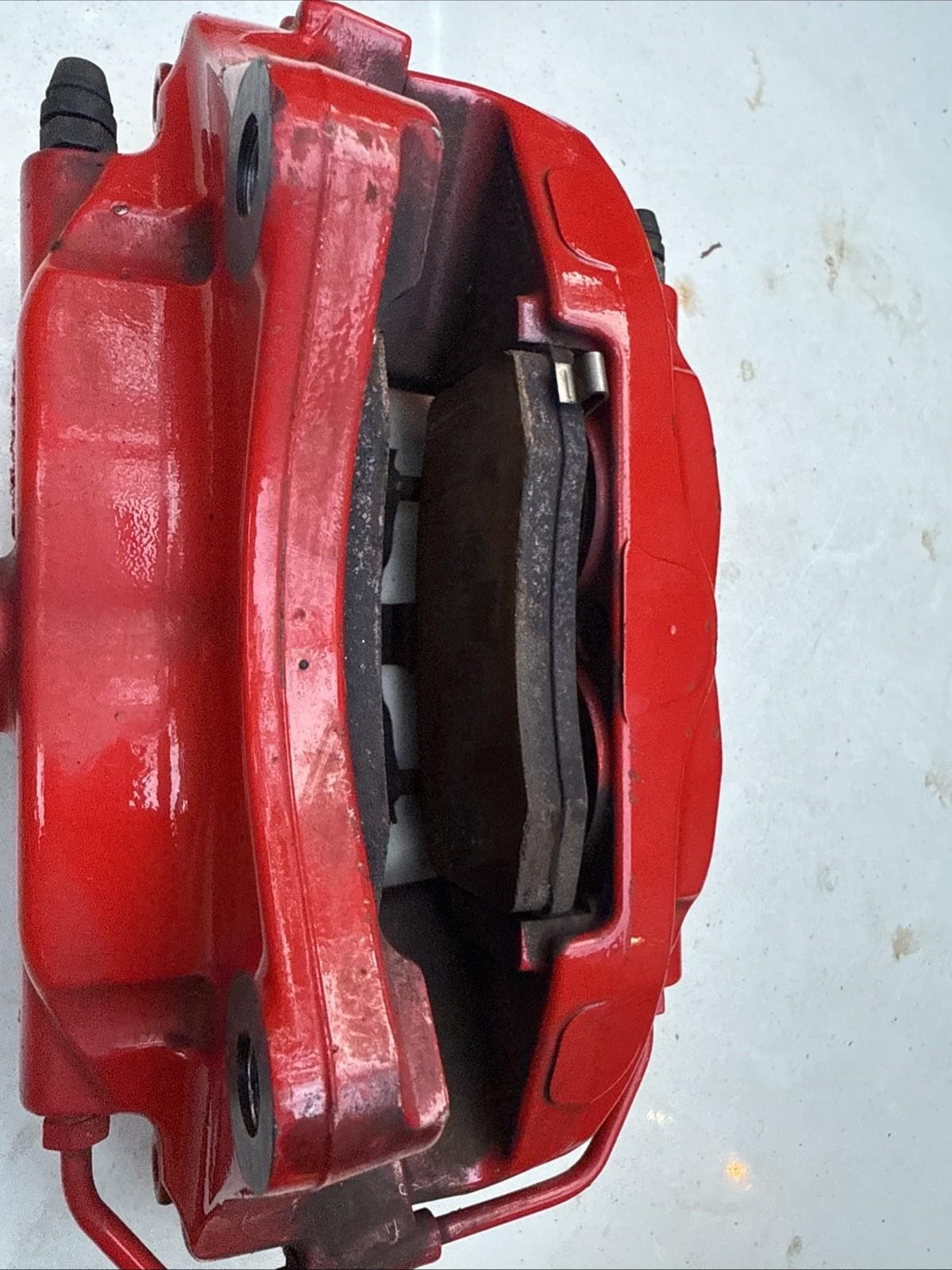 ♦️12-20 TESLA MODEL S REAR LEFT SIDE BRAKE CALIPER BREMBO RED OEM,  6006434-01-C