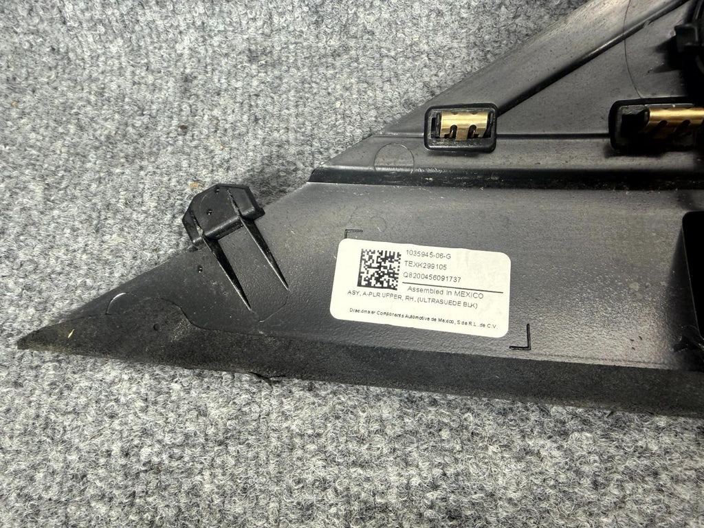16-20 Tesla Model X Front Right Side A-Pillar Upper Trim Cover OEM, 1035945-00-A