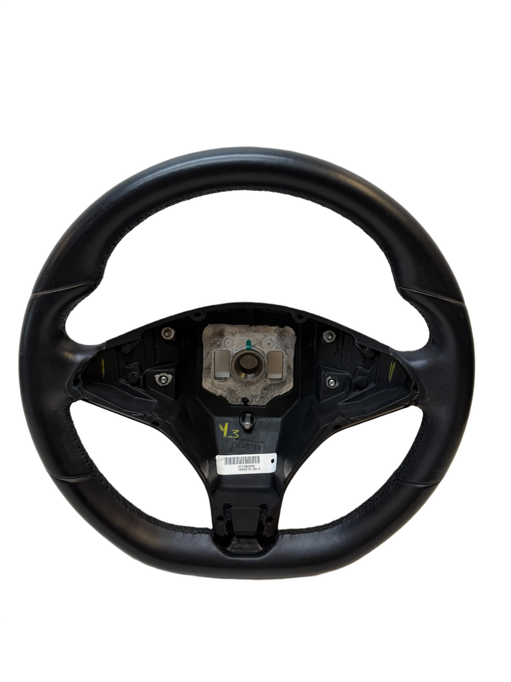 2012-2020 TESLA MODEL S LEATHER STEERING WHEEL ASSEMBLY 1005279-00-D