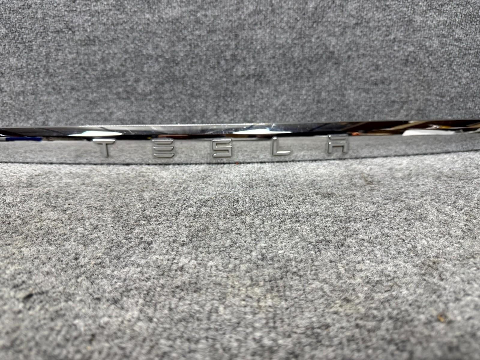 2016-2020 Tesla Model X Rear Liftgate Molding Trim Badge OEM, 1035369-00-D