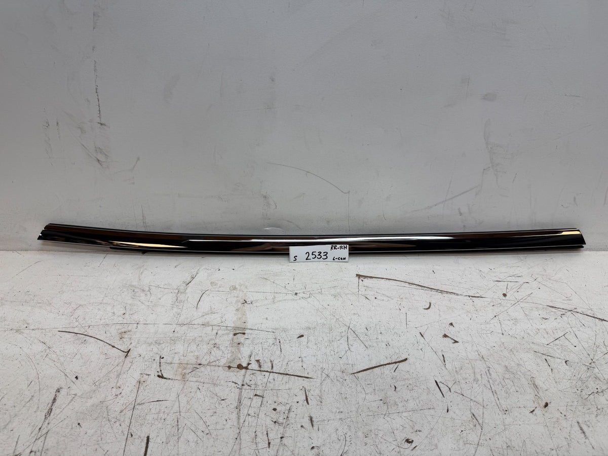 2012-2020 Tesla Model S Rear Right Door Window Trim Molding Chrome OEM