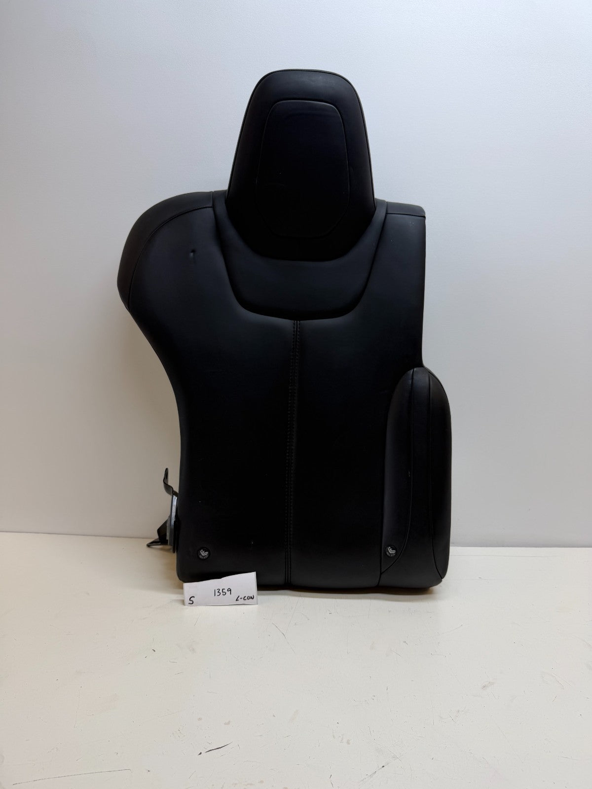 2012-2020 TESLA MODEL S REAR RIGHT SEAT UPPER CUSHION BLACK LEATHER