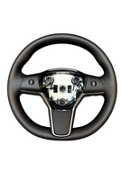 2020 - 2024 TESLA MODEL Y HEATED LEATHER STEERING WHEEL BLACK OEM, 1490214-00-B