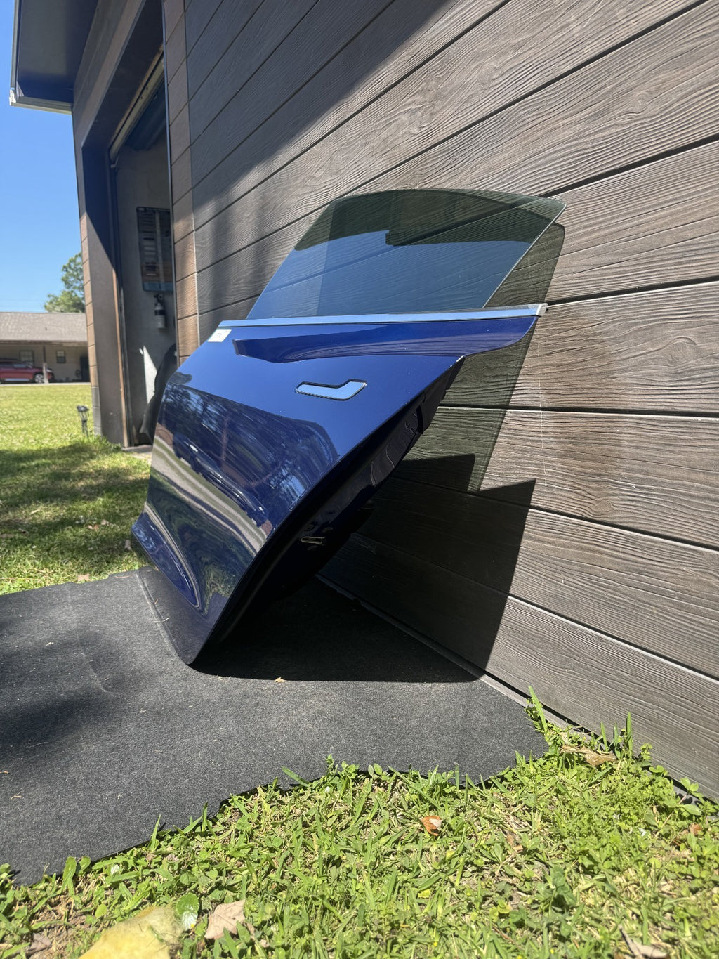 2018-2023 Tesla Model 3 M3 Rear Driver Side Door Shell Panel Left LH Blue PPSB