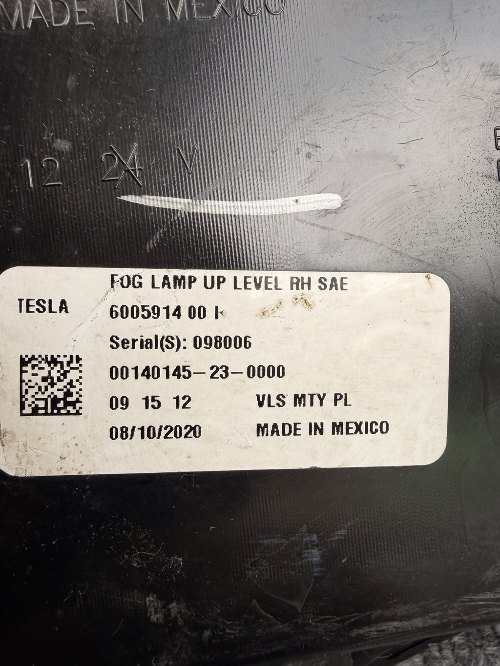 2016 - 2020 Tesla Model S Front Right LED Fog Light Lamp 6005914-00-I RH OEM