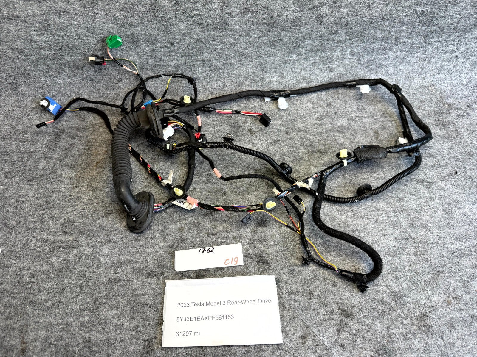 ♦️17-23 TESLA MODEL 3 FRONT RIGHT SIDE DOOR WIRE WIRING HARNESS OEM, 306796300C