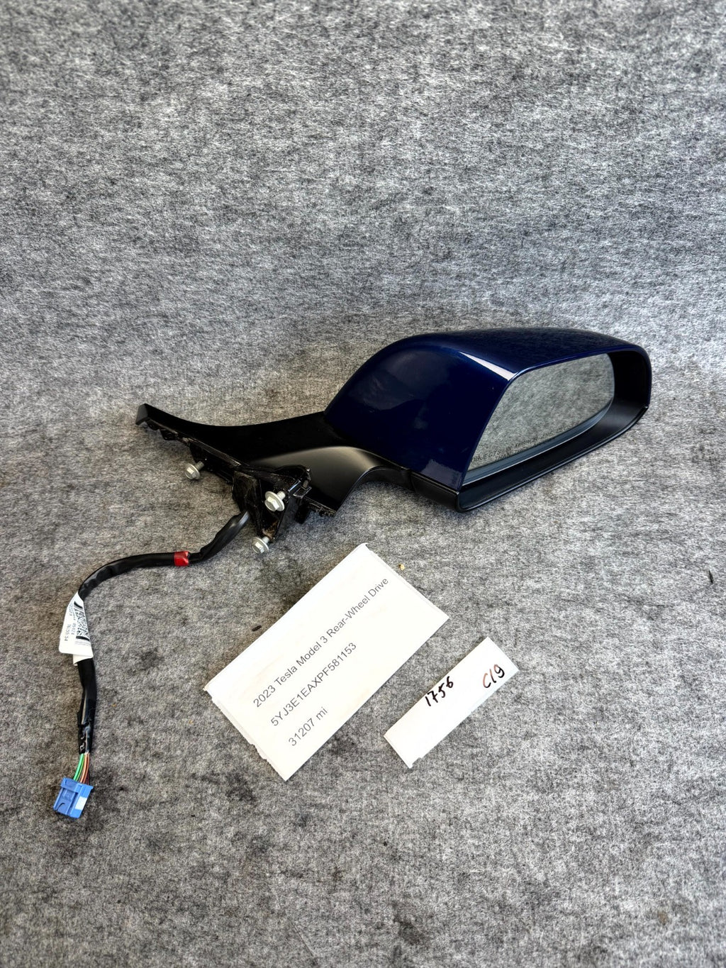 ♦️2017 - 2023 TESLA MODEL 3 FRONT RIGHT DOOR REAR VIEW MIRROR OEM, 1592032-99-F