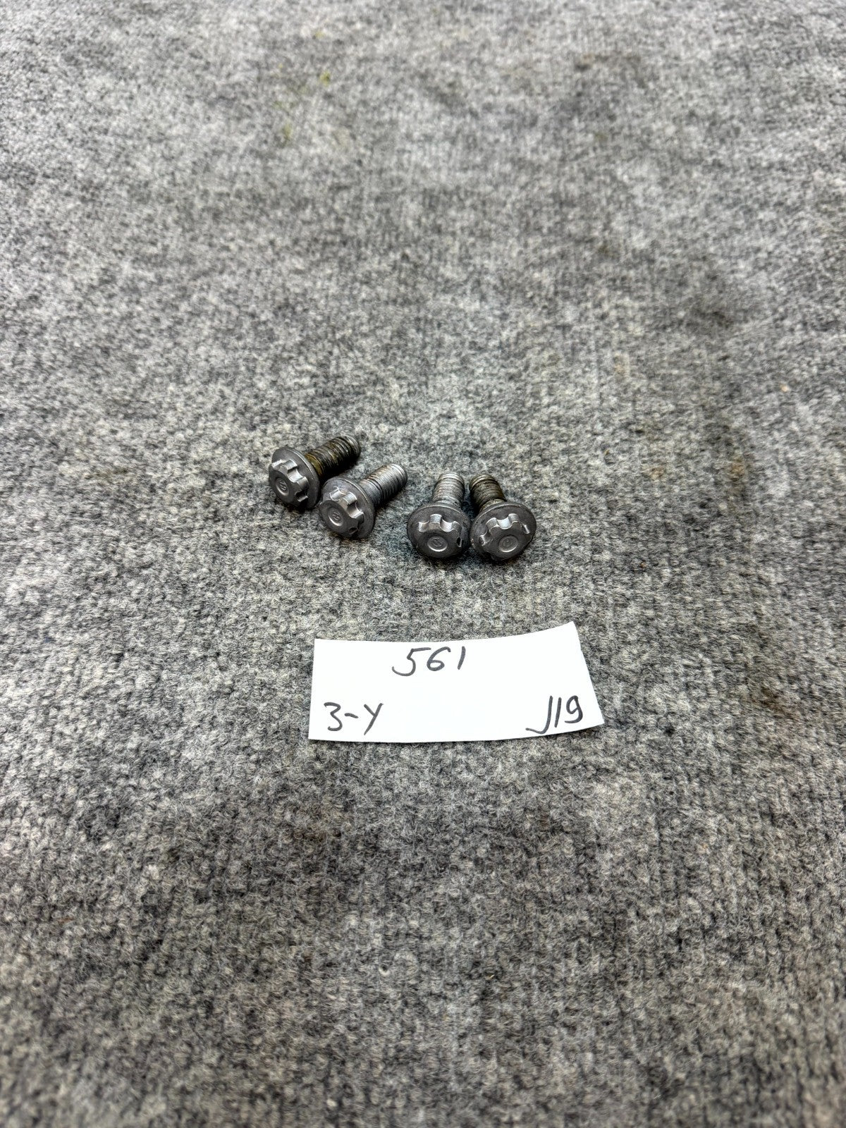 2017-2023 TESLA MODEL Y/3 EXTERNAL BATTERY BOLT NUT SET OF 4 OEM