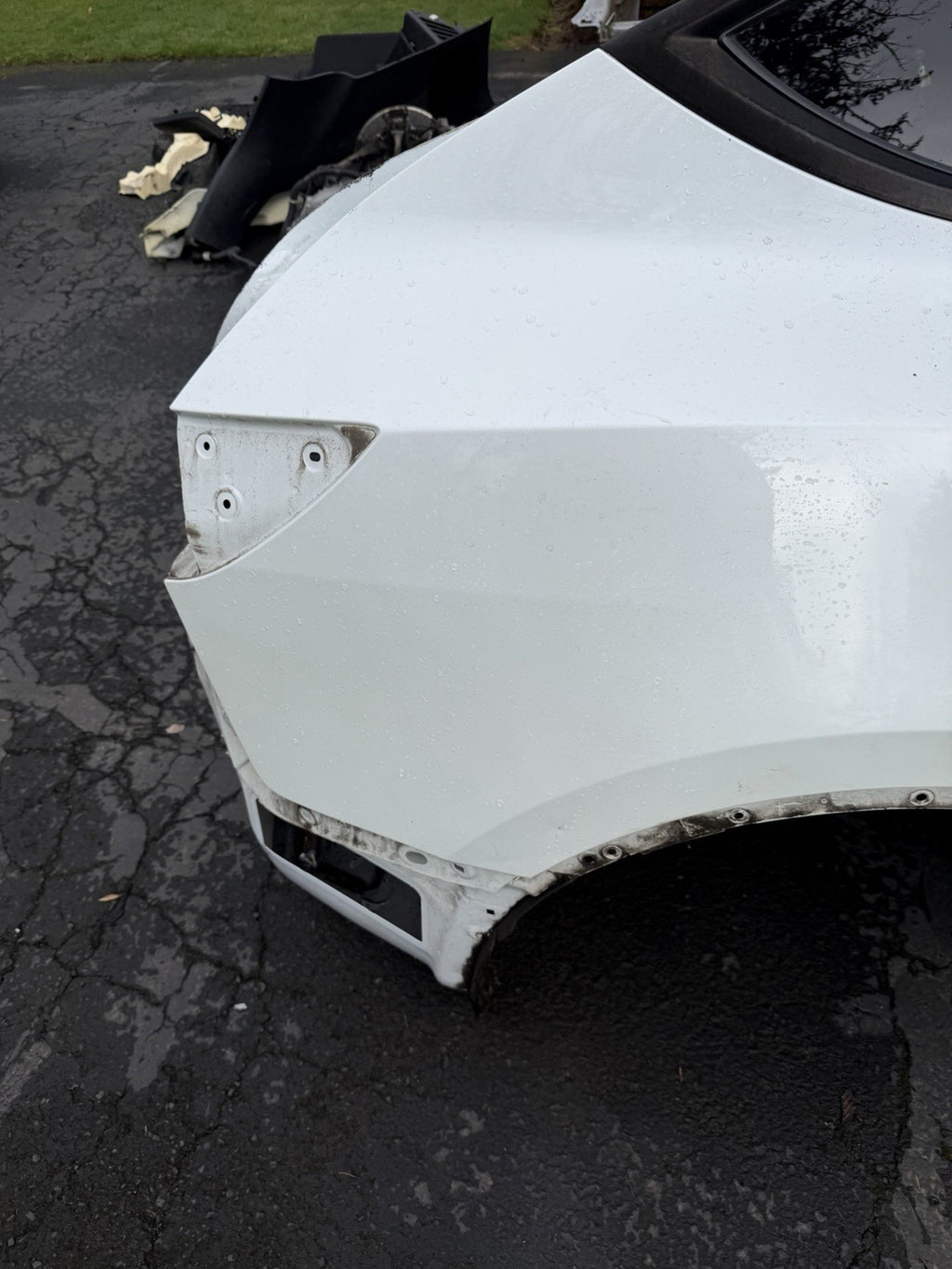 ♦️2020-2024 Tesla Model Y Rear Right Quarter Panel Structural Cutout White
