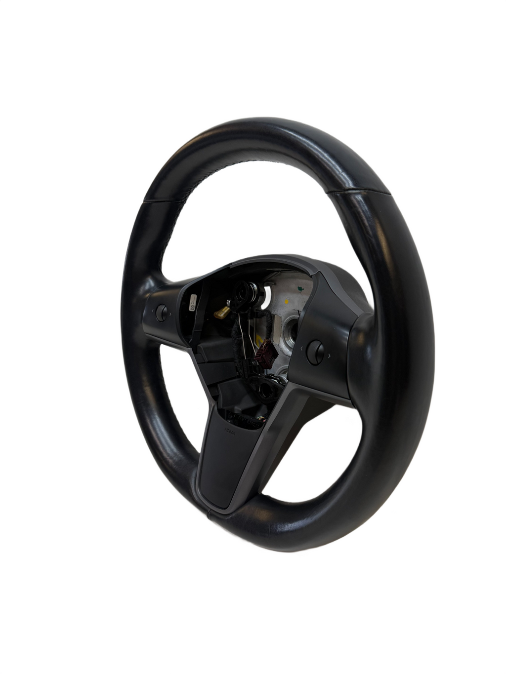 2016-2020 Tesla Model 3 Y Steering Wheel Leather Black 1085682-00-B