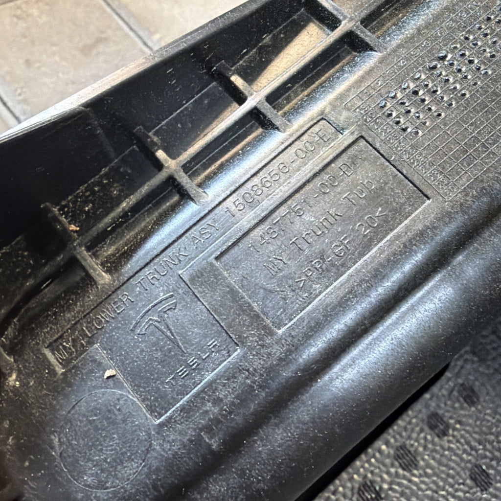 20-24 Tesla Model Y Rear Lower Trunk Tub Cargo Storage Compartment 1487751-00-D
