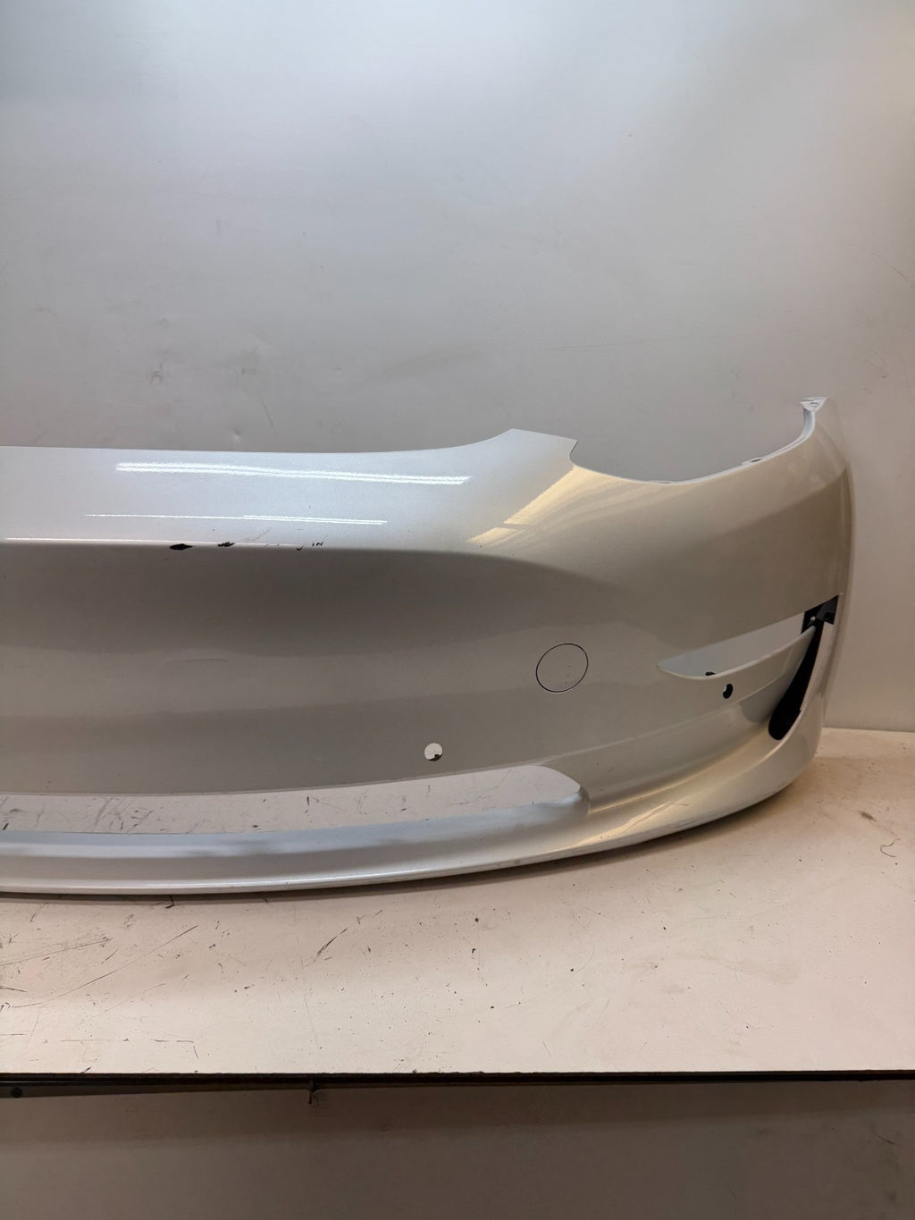2017-2023 Tesla Model 3 Front Bumper Cover Panel w/ Park Sensor Hole Assembly