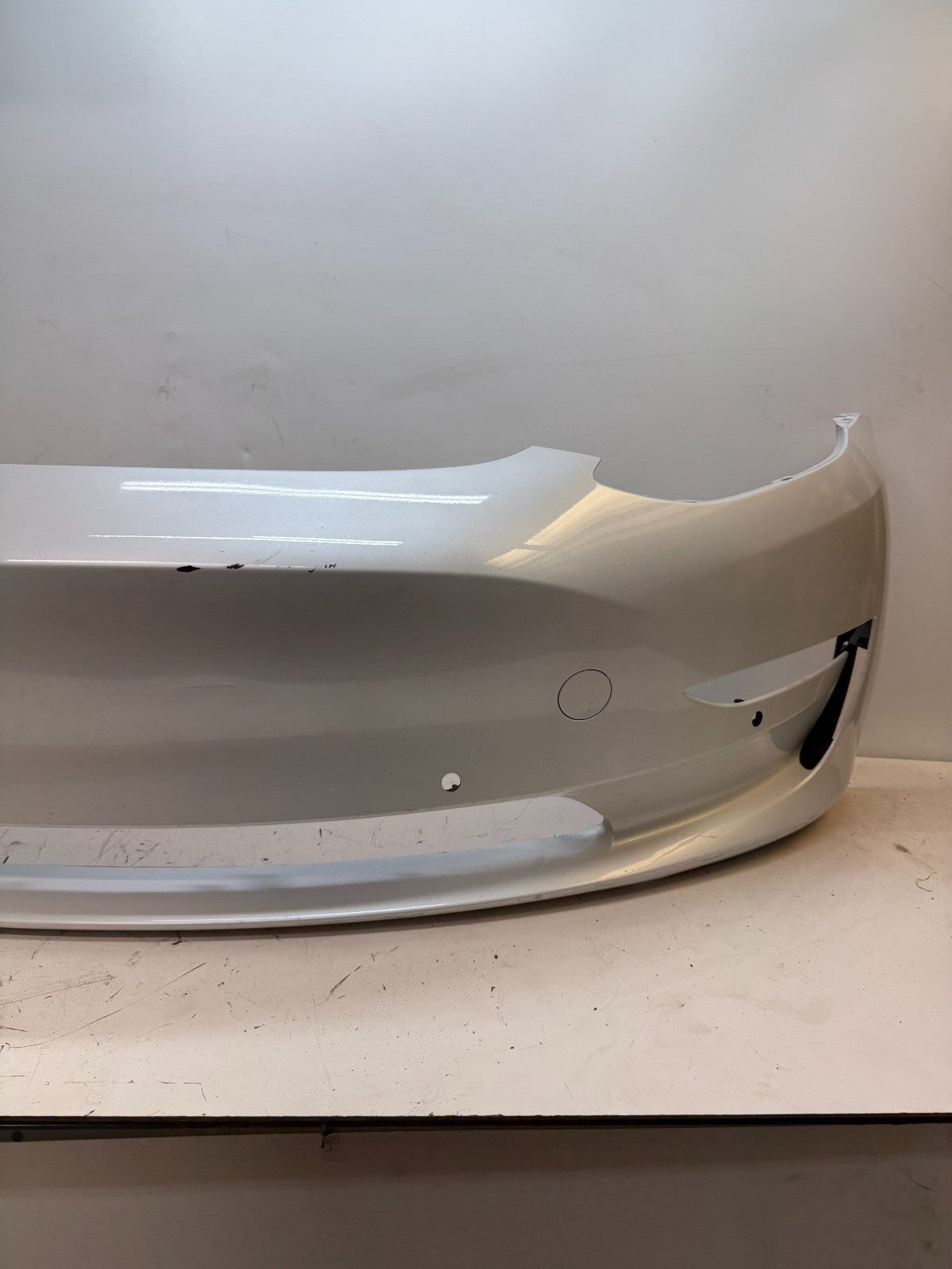 2017-2023 Tesla Model 3 Front Bumper Cover Panel w/ Park Sensor Hole Assembly