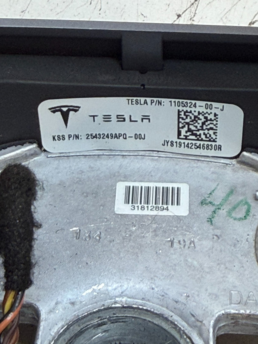 2017-23 Tesla Model 3 Y Steering Wheel Black Leather with Switches 1105324-00-J