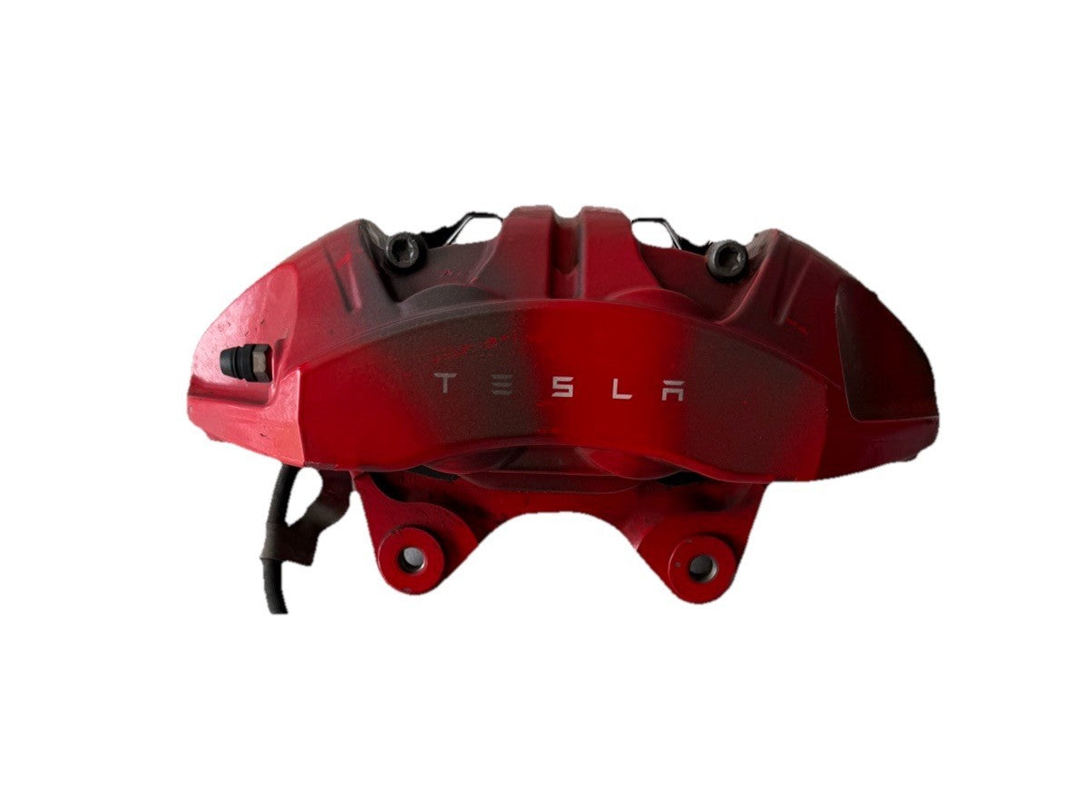 ♦️2017 - 2023 TESLA MODEL 3 FRONT LEFT SIDE BRAKE CALLIPER RED OEM, 1044641-00-F