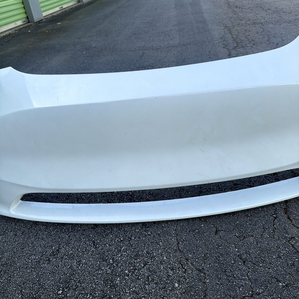 2024-2025 Tesla Model Y oem Front Bumper Cover & Tow Cap White