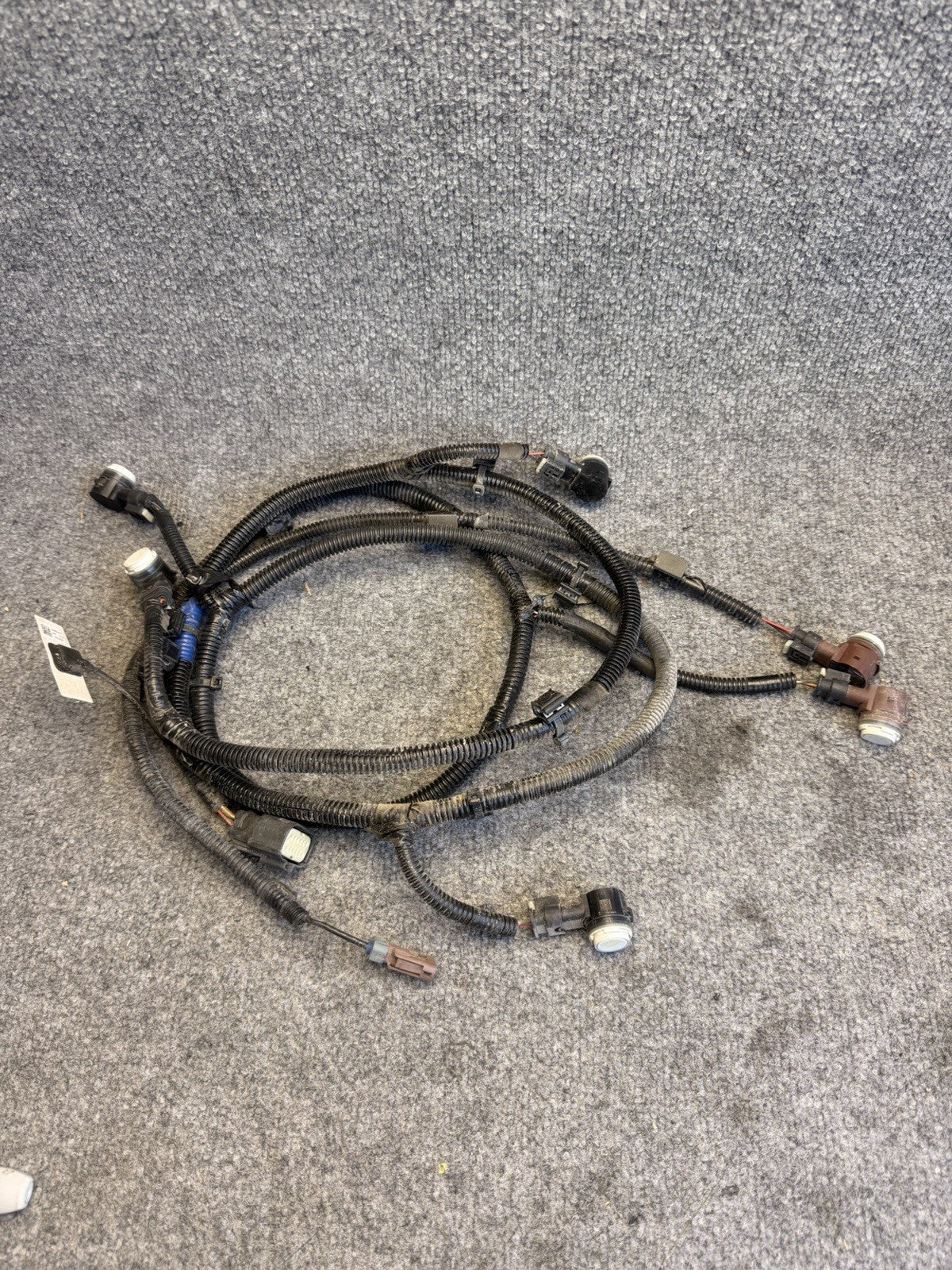 16-20 TESLA MODEL X REAR BUMPER PARKING ASSIST SENSOR WIRE HARNESS AND SENSORS