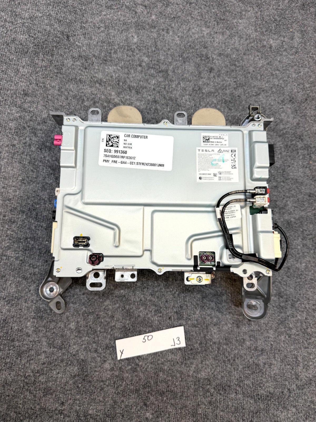 2020-2024 TESLA MODEL Y MCU 4.0 CAR COMPUTER MEDIA CONTROL MODULE OEM, 178741990