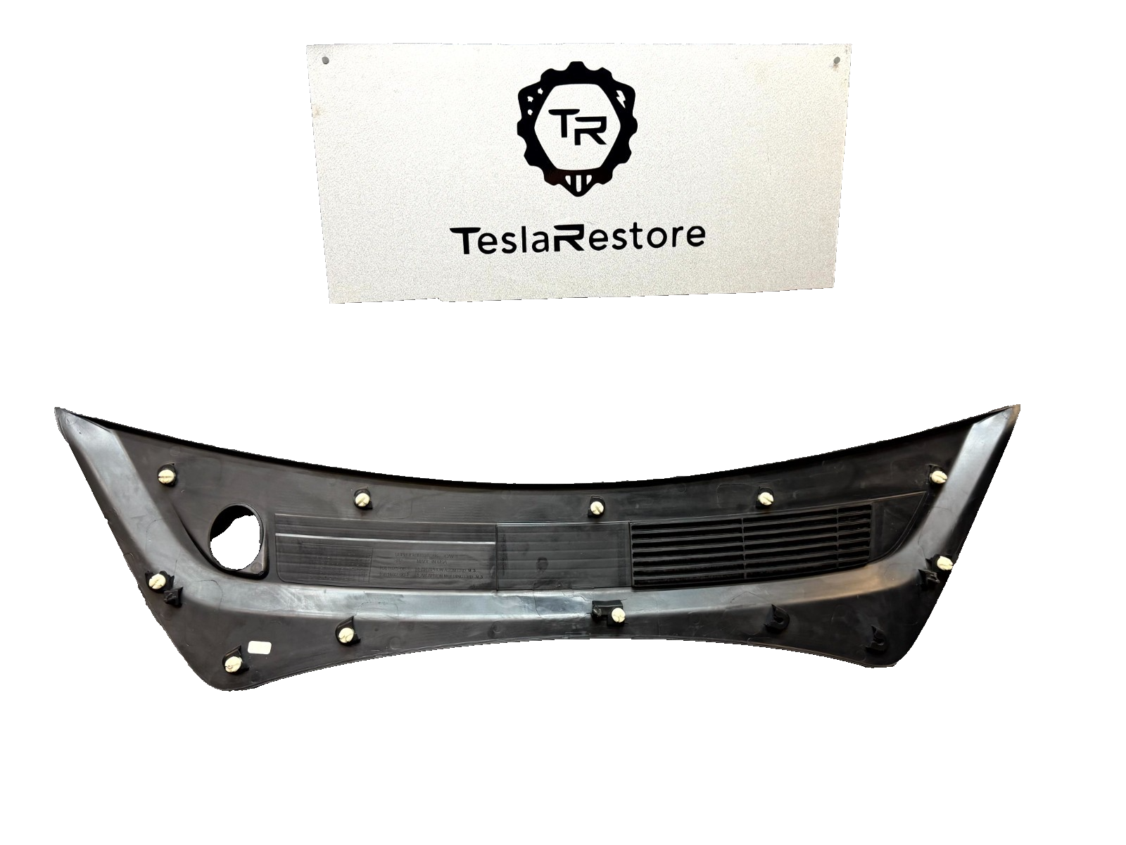 2017-2023 TESLA MODEL 3 REAR APRON WINDSHIELD WIPER COWL COVER OEM, 1081675-00-B