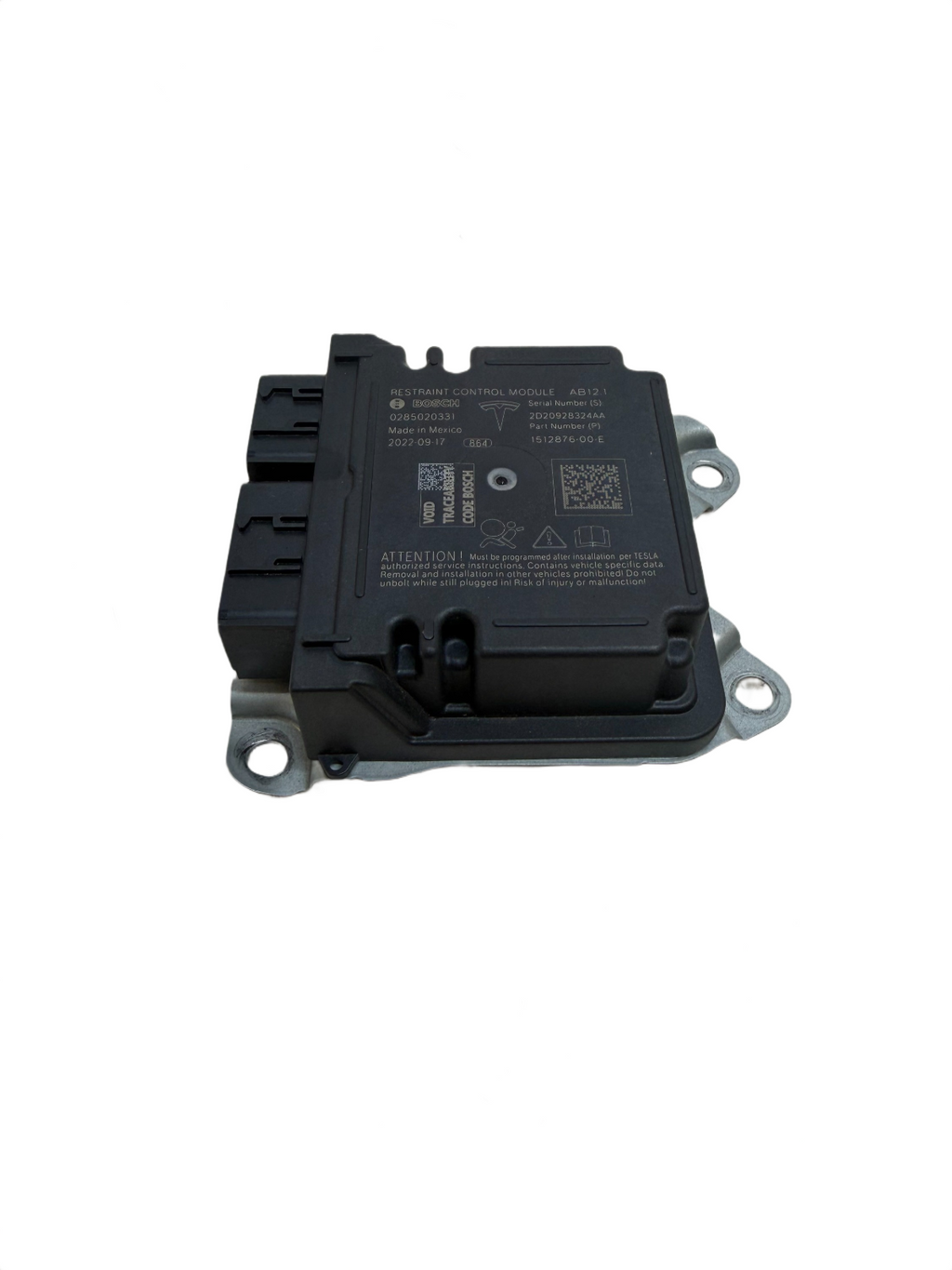 2017 - 2023 TESLA MODEL 3 RESTRAINT DIAGNOSTIC COMPUTER MODULE OEM, 1512876-00-E