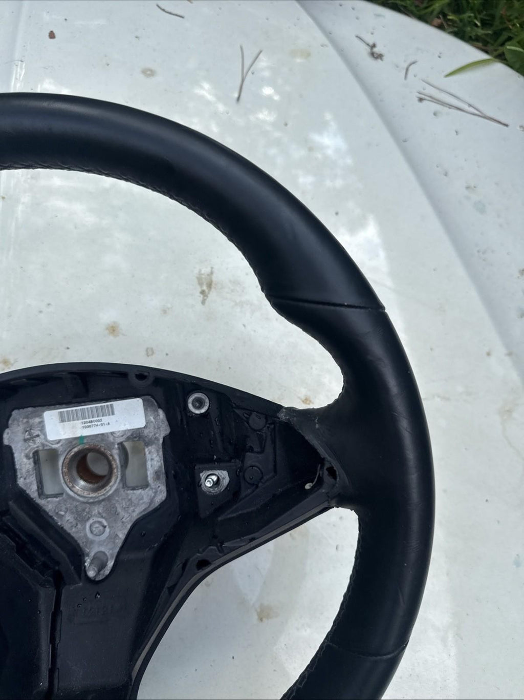♦️2012-2020 TESLA MODEL S DRIVER STEERING WHEEL BLACK ASSEMBLY OEM, 1036774-00-D