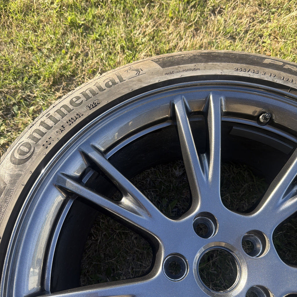 Tesla Model Y 2024 2025 19" Grey Gemini Rim Wheel Continental Tire W/OEM TPMS