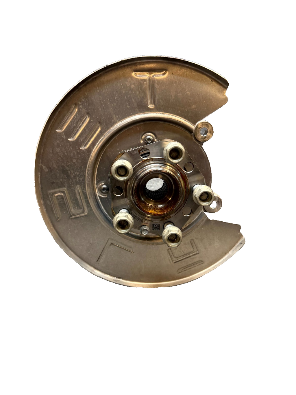 2020-2024 TESLA MODEL Y REAR RIGHT SPINDLE KNUCKLE HUB & SHIELD OEM,1188416-00-G