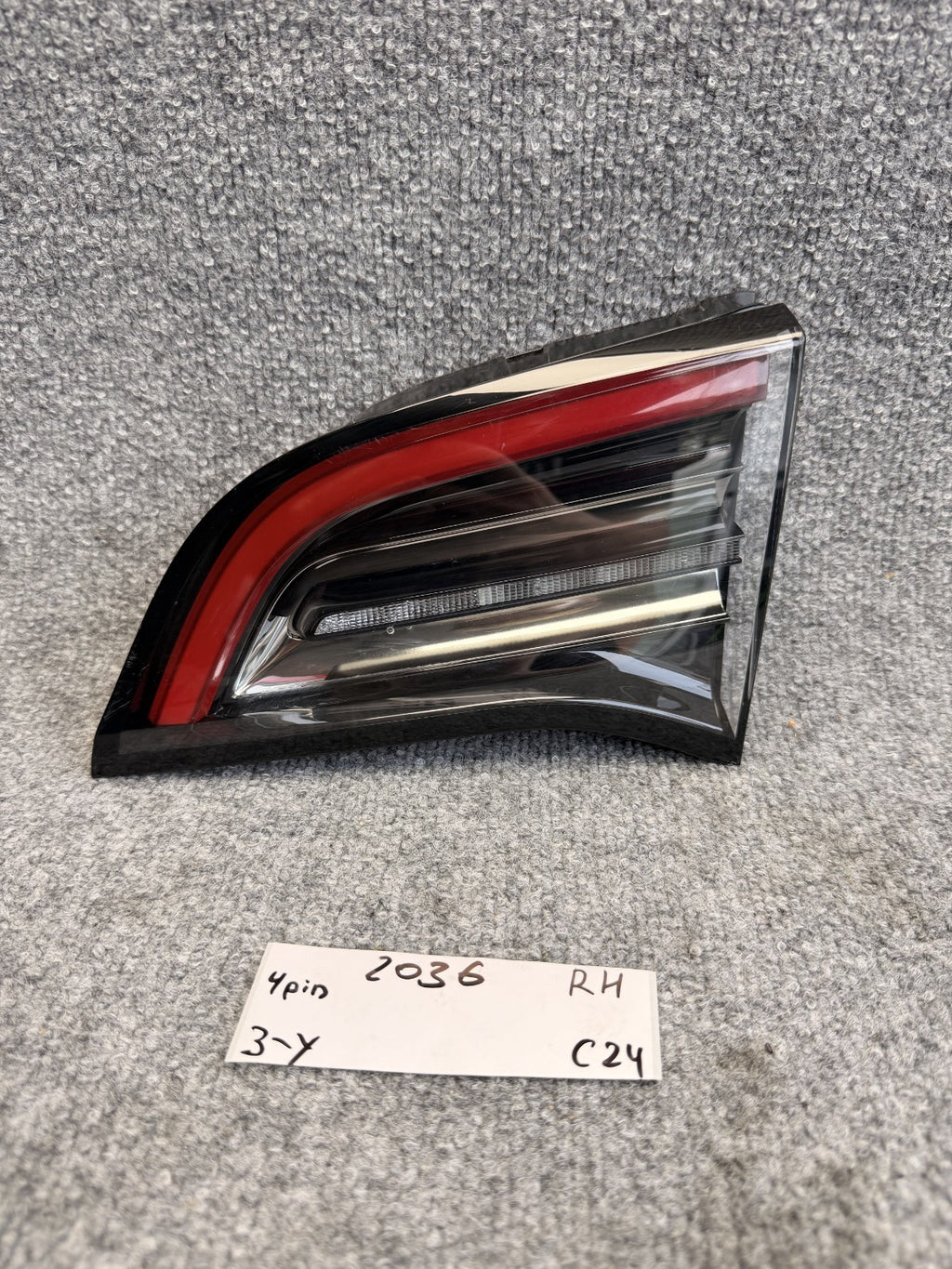 2017-2024 TESLA MODEL 3 Y REAR RIGHT SIDE INNER TRUNK TAIL LIGHT OEM, 150208900B