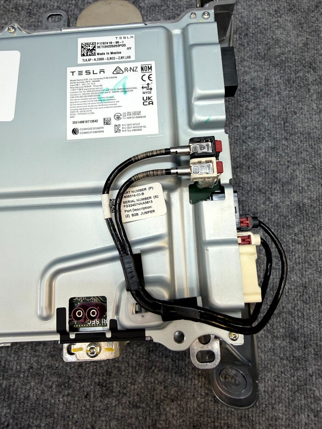 2020-2024 TESLA MODEL Y MCU 4.0 CAR COMPUTER MEDIA CONTROL MODULE OEM, 178741990