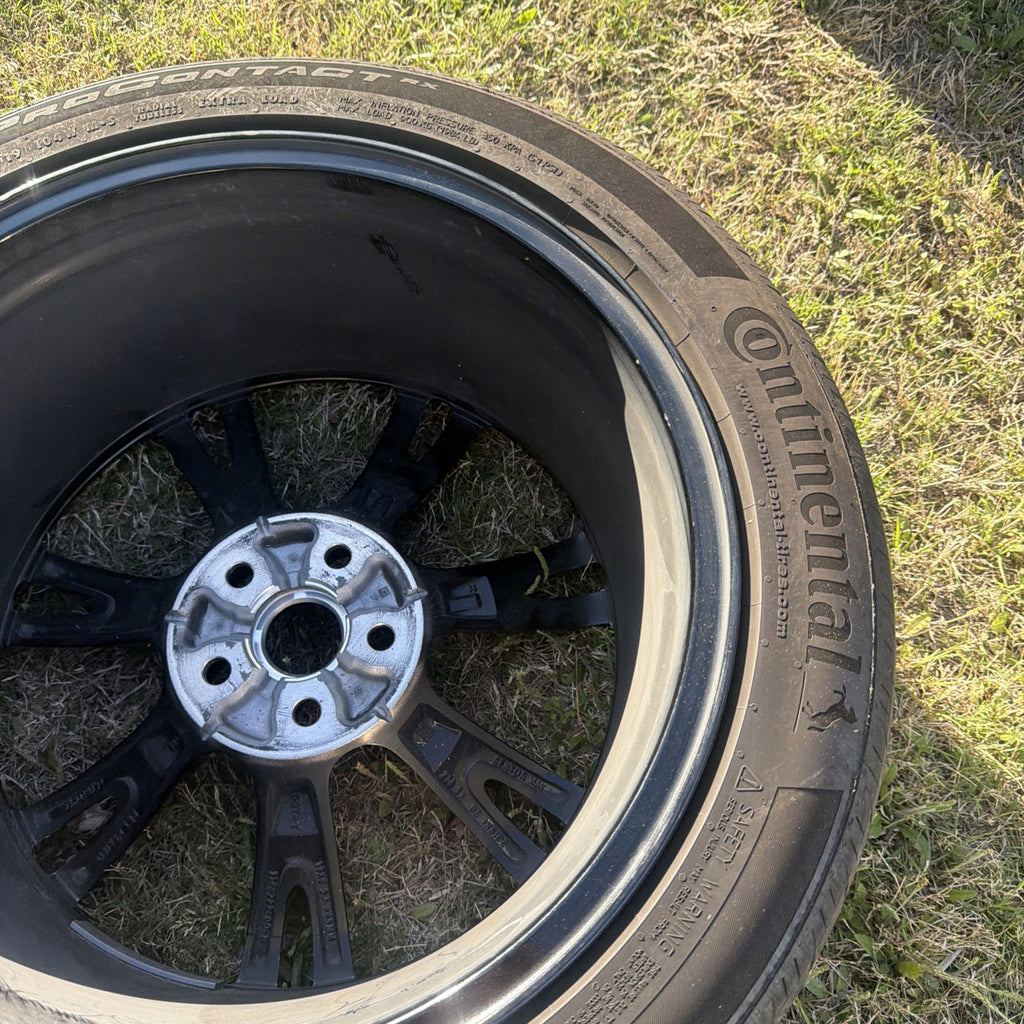 Tesla Model Y 2024 2025 19" Grey Gemini Rim Wheel Continental Tire W/OEM TPMS