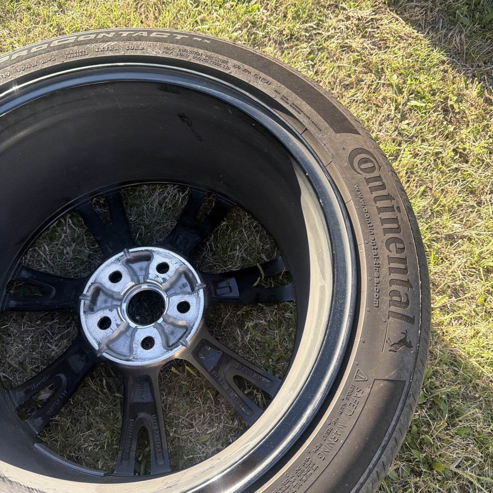 Tesla Model Y 2024 2025 19" Grey Gemini Rim Wheel Continental Tire W/OEM TPMS