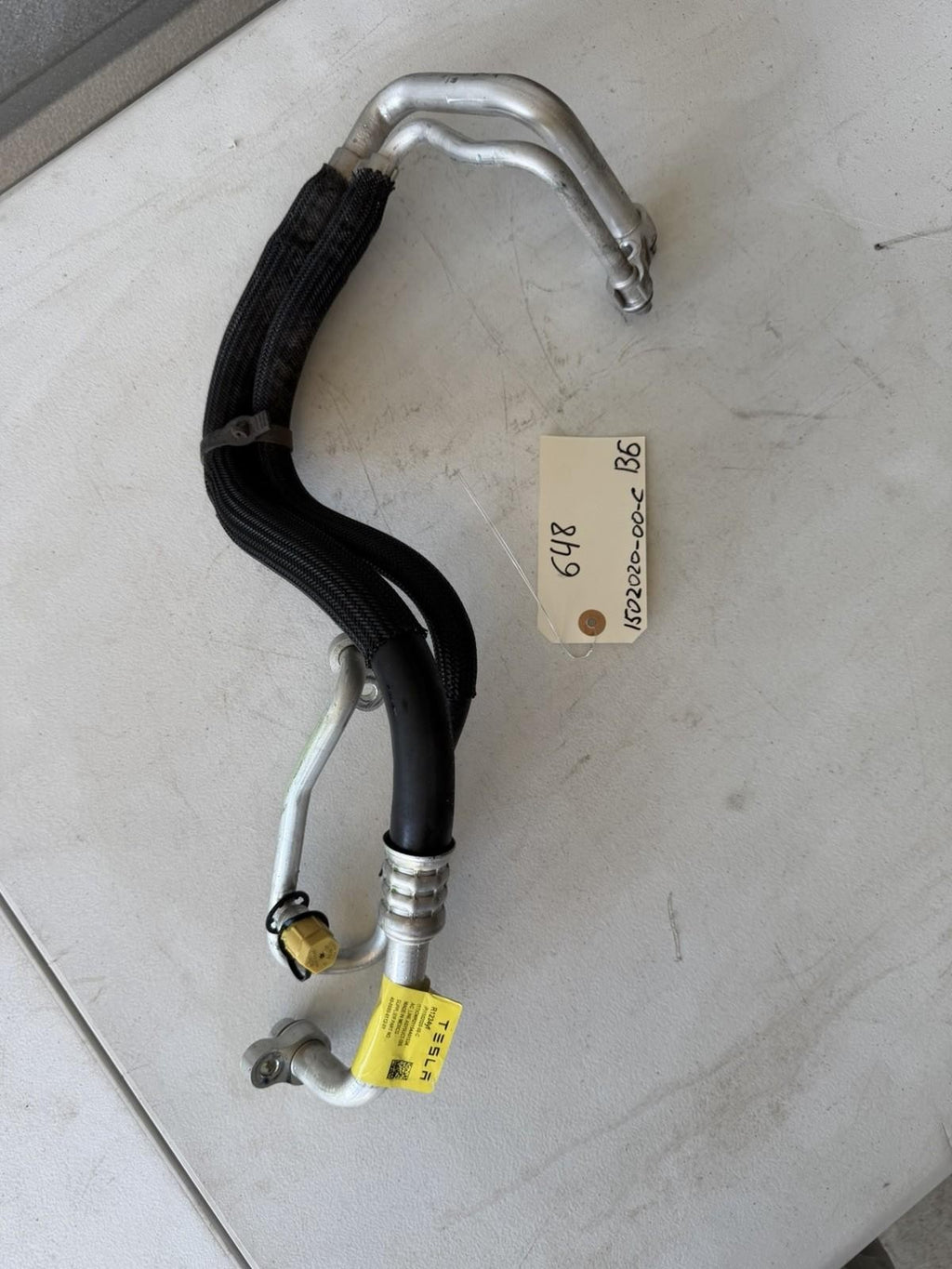 ♦️17-23 TESLA MODEL 3 Y AC LINE SUPERMANIFOLD COMPRESSOR PIPE OEM, 1502020-00-C