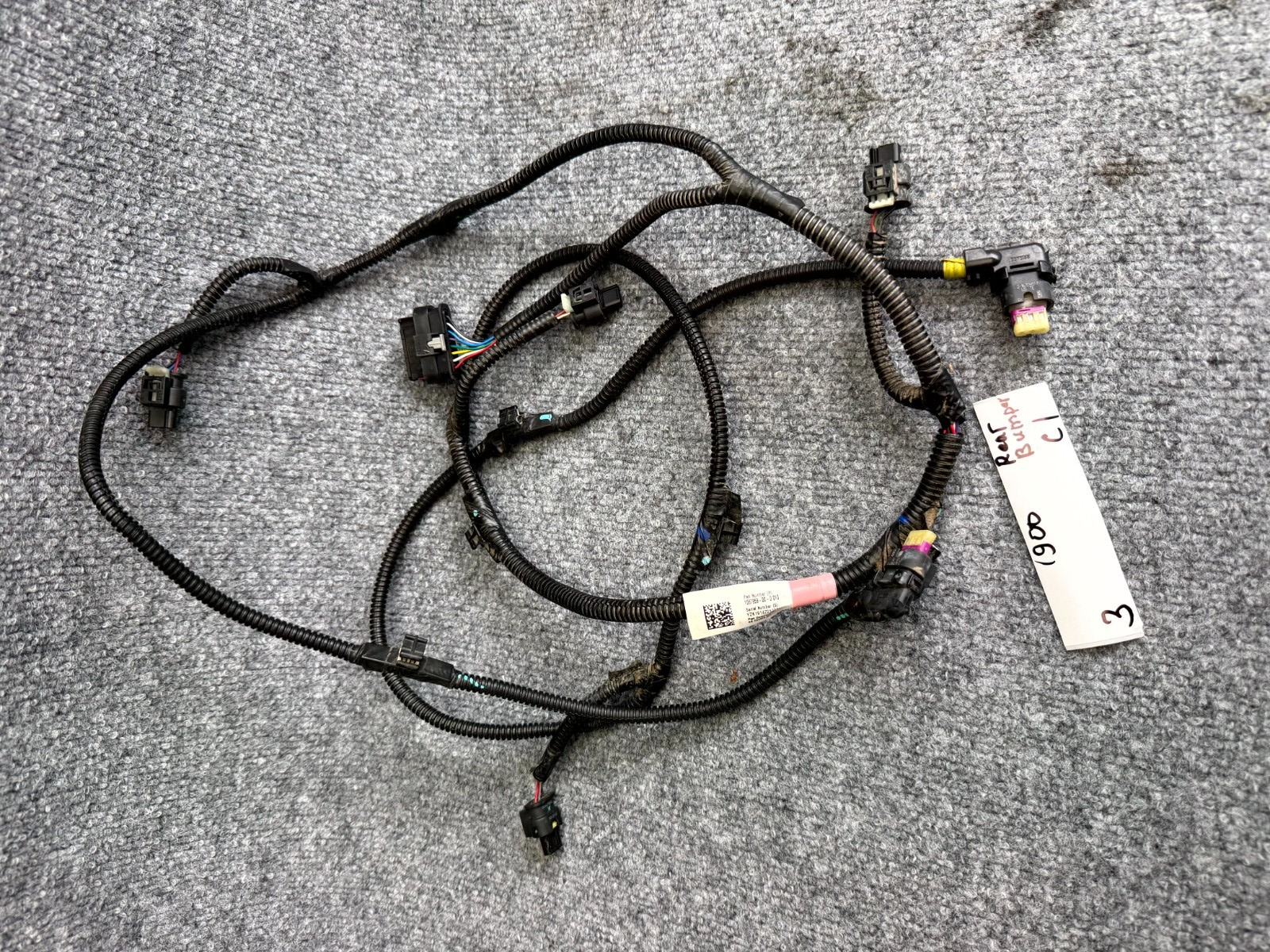 2017-2023 TESLA MODEL 3 REAR BUMPER WIRE HARNESS W/SENSORS OEM, 1067959-00-D