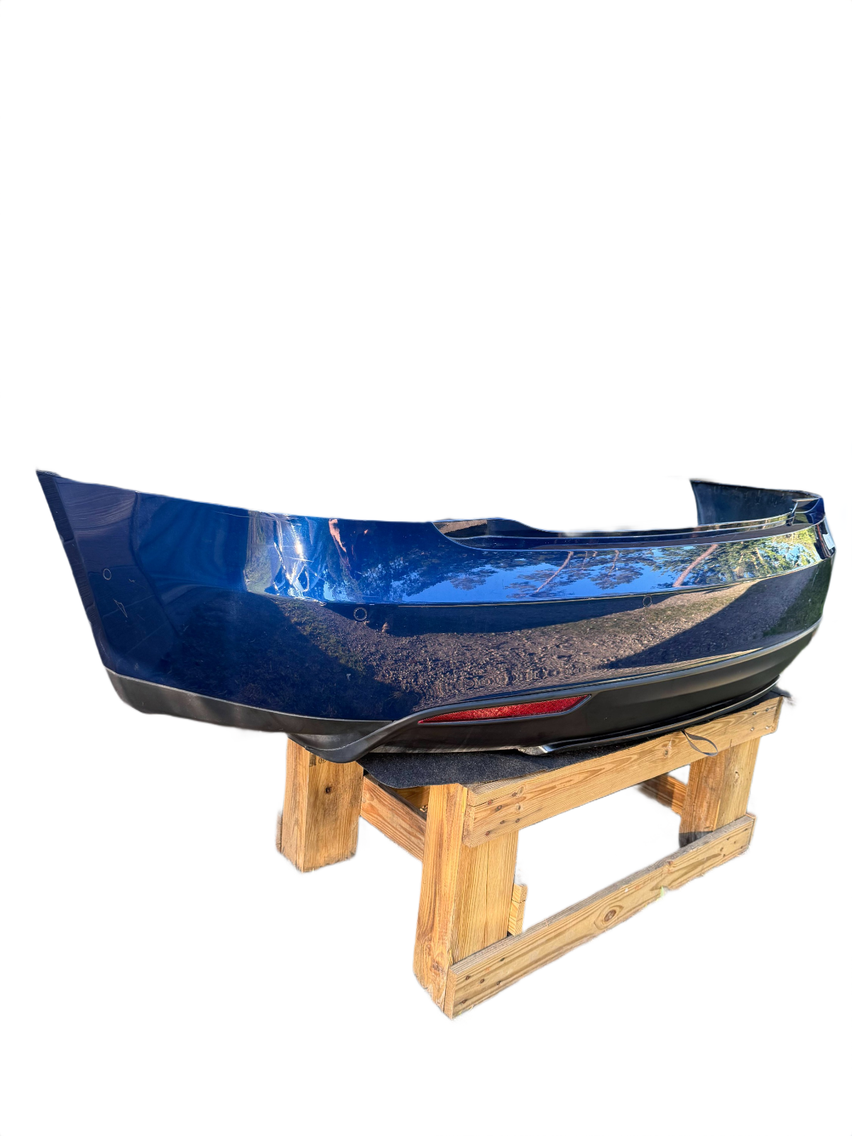 2015 TESLA MODEL S REAR BUMPER COVER PANEL W/ PDC VALANCE BLUE