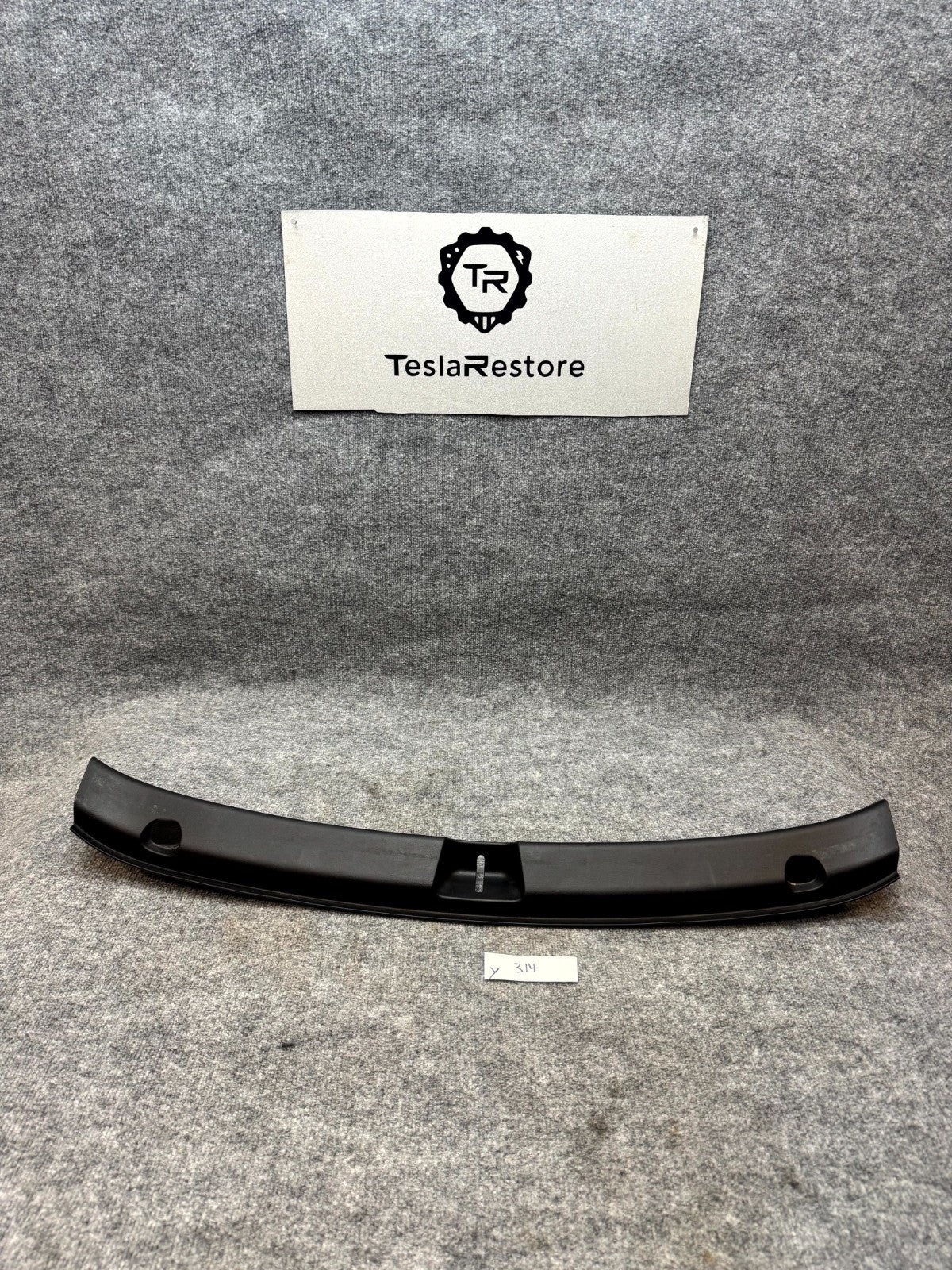 2020-2024 TESLA MODEL Y TRUNK LATCH LOCK SILL SCUFF PLATE TRIM OEM, 1494631-00-C