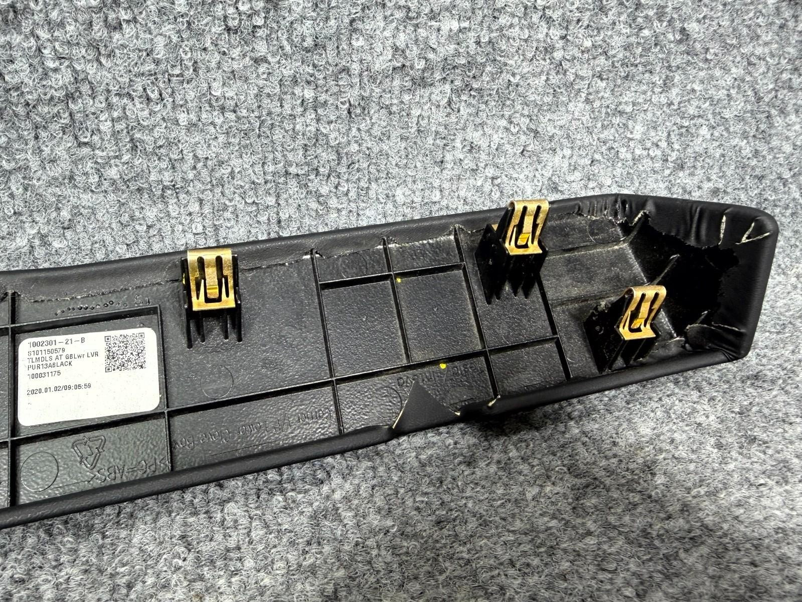 2016-2020 Tesla Model X Dash Glove Box Lower Trim Cover OEM, 1002301-21-B
