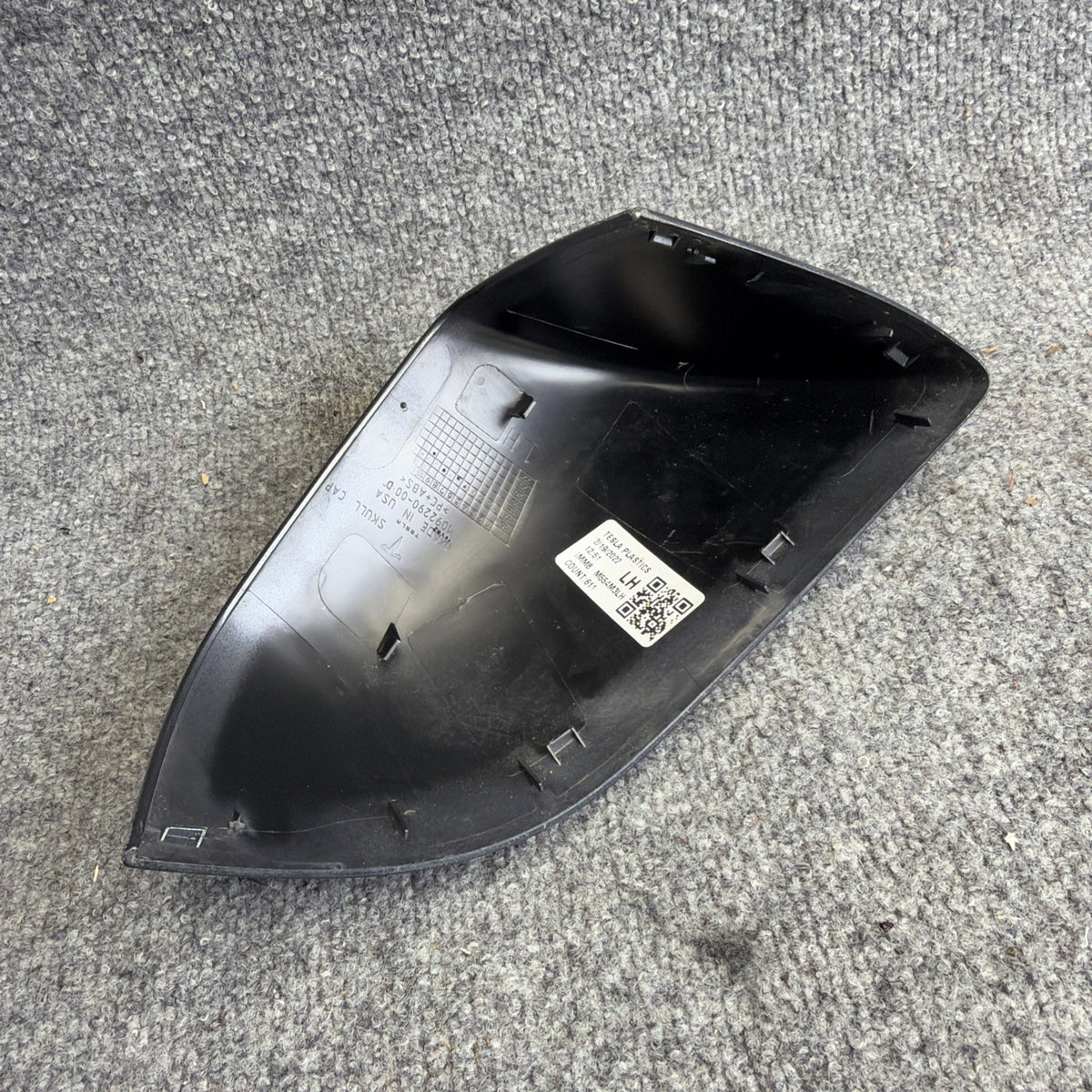 17-23 Tesla Model 3 Exterior Door Mirror Skull Cap Cover Left OEM 1092290-00-D
