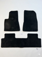 2017-2023 Tesla Model 3 Full Set of 3 Black Cloth Floor Mats, Front & Rear
