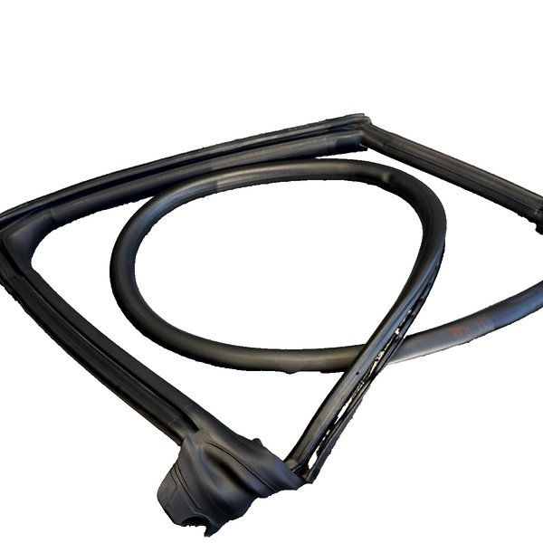 12-20 TESLA MODEL S FRONT LEFT DOOR WINDOW WEATHERSTRIP SEAL OEM, 1038405-00-A
