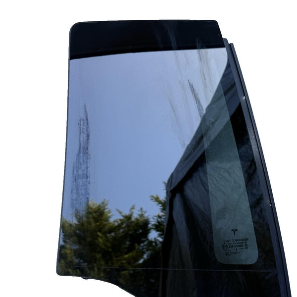 16-20 TESLA MODEL X REAR RIGHT SIDE DOOR QUARTER WINDOW GLASS OEM, 105527500G