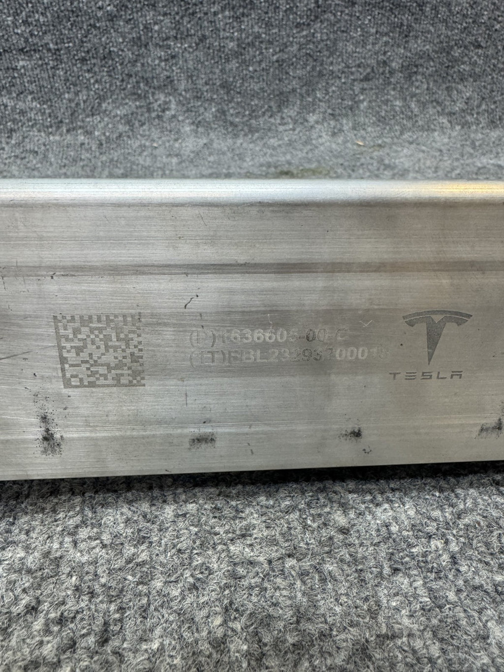 2017 - 2024 TESLA MODEL 3 Y FRONT TRUNK FRUNK SUPPORT BEAM OEM, 1636605-00-C